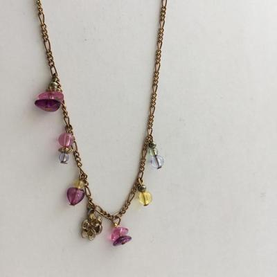Unmarked gold tone fashion necklace