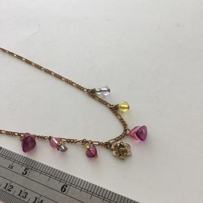 Unmarked gold tone fashion necklace