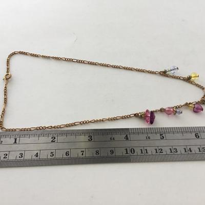 Unmarked gold tone fashion necklace