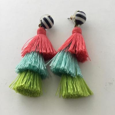 Colorful dangle tassel fashion earrings
