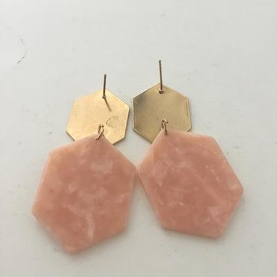 Light pink fashion earrings