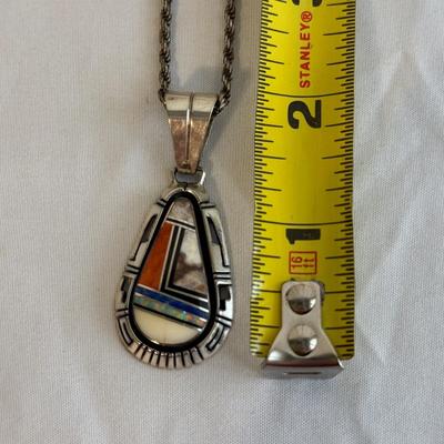 Gilbert Nelson Multi-Stone Necklace w/ 925 Rope Chain (K-SS)