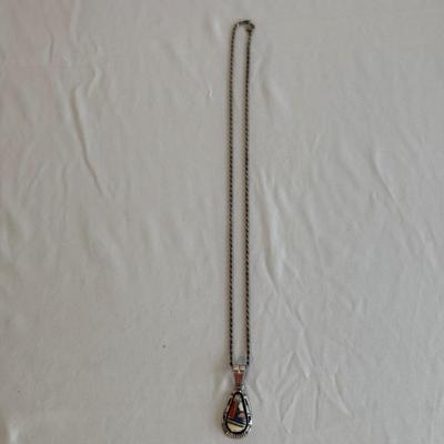 Gilbert Nelson Multi-Stone Necklace w/ 925 Rope Chain (K-SS)