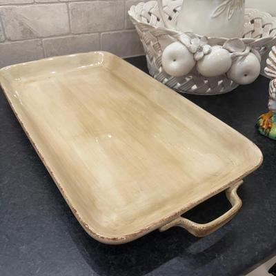 LOT 261K: Ceramic Serving Pieces - Some made in Italy