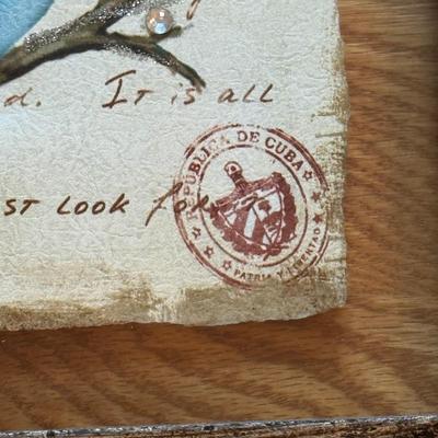 LOT 267D: Bird Artwork w/ Mirrored Frames