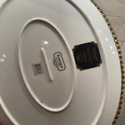 LOT 270K: Glass & Gold Kitchen Server Collection