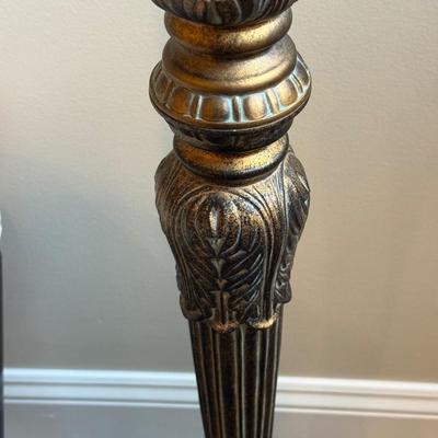LOT 274B: Stool & Ornate Floor Lamp