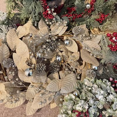 LOT 276B: Collection of Holiday Wreaths