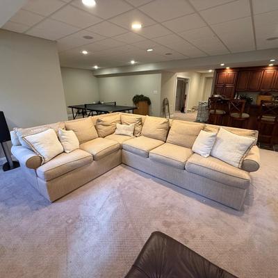 Lot 299B: Ethan Allen L-Shaped Sofa