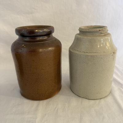 Six Signed Pottery Honey/Sugar Lidded Jars & More (K-SS)