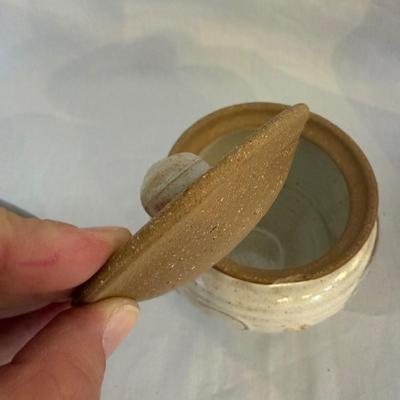 Six Signed Pottery Honey/Sugar Lidded Jars & More (K-SS)