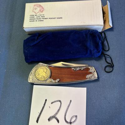 Indian Head Collector Knife