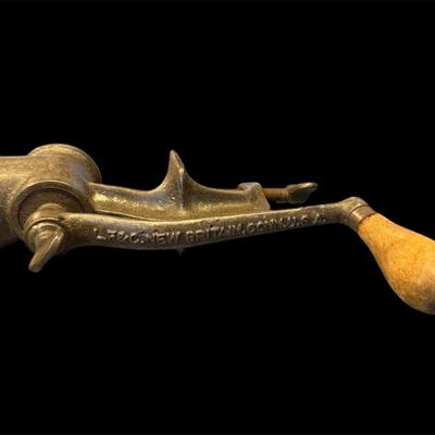 Lot 18: Candle Stick, Iron, Grinder And Bell