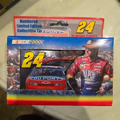 Jeff Gordon playing cards