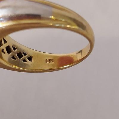 14K Black Pearl Ring w/ Necklace (K-BBL)