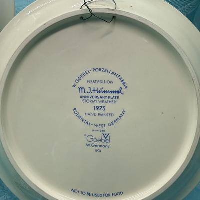 Sale Photo Thumbnail #455: 10 inch Spring Dance , hand painted, 1980 anniversary plate, 2nd edition 
10 inch Stormy Weather  hand painted, 1975 anniversary plate, 1st edition 
used, very good condition