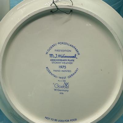 Sale Photo Thumbnail #456: 10 inch Spring Dance , hand painted, 1980 anniversary plate, 2nd edition 
10 inch Stormy Weather  hand painted, 1975 anniversary plate, 1st edition 
used, very good condition