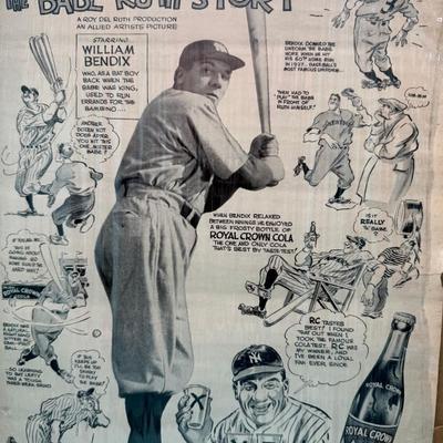 Sale Photo Thumbnail #475: Framed picture of William Bendix as Babe Ruth 
Authenticated autograph of William Bendix
Includes COA and magazine ad from the 1948 movie
15.5 x 19.5 inches