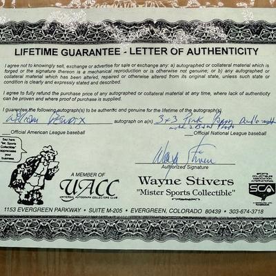 Sale Photo Thumbnail #476: Framed picture of William Bendix as Babe Ruth 
Authenticated autograph of William Bendix
Includes COA and magazine ad from the 1948 movie
15.5 x 19.5 inches