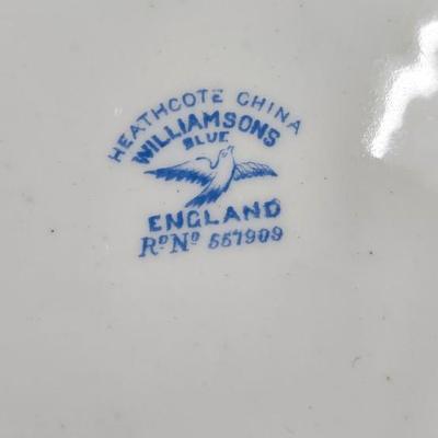 Sale Photo Thumbnail #478: This spectacular setting comes just as it was used for many many years for a ladies breakfast!
Included with this magnificent setting is the silver plate butlers tray. 
This is bone chine, dating from 1909 to 1910, made in England.
Included are:  2 piece 