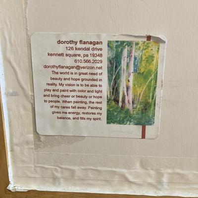 Vintage Dorothy Flanagan Original Watercolor: "Whispers on the Lily Path" – Framed