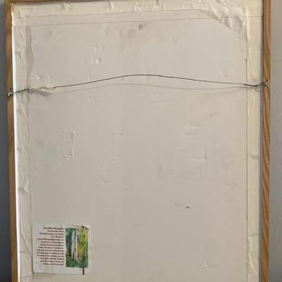 Vintage Dorothy Flanagan Original Watercolor: "Whispers on the Lily Path" – Framed