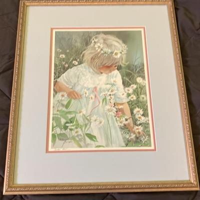 Vintage Signed Giclee Print "As a Flower of the Field" by Carolyn Blish, 2003