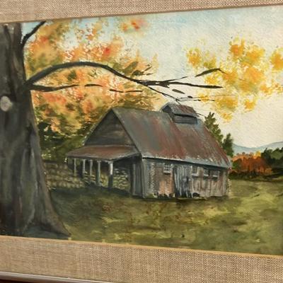 Original Watercolor Painting - 'Manchester Sugarhouse' by Barbara E. Towle, Signed, Framed