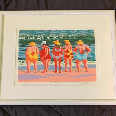 William Tatum 'High Rollers' Limited Edition Serigraph - Beach Women, 29/106
