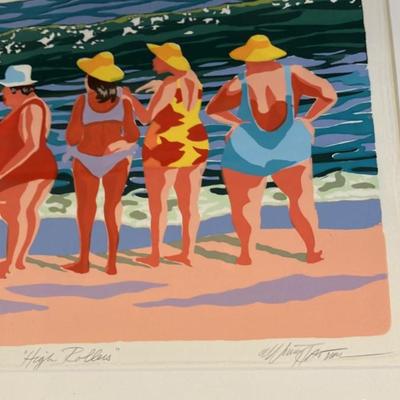 William Tatum 'High Rollers' Limited Edition Serigraph - Beach Women, 29/106