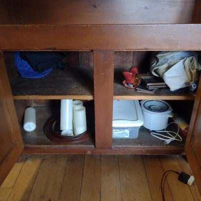 Vintage Wooden Dry Sink with Cabinet- Approx 48" Long