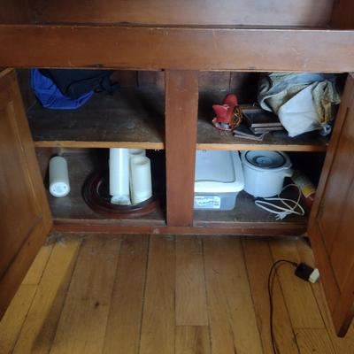 Vintage Wooden Dry Sink with Cabinet- Approx 48" Long