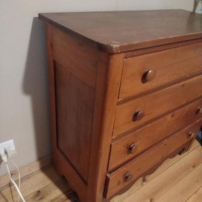 Wooden Four Drawer Chest