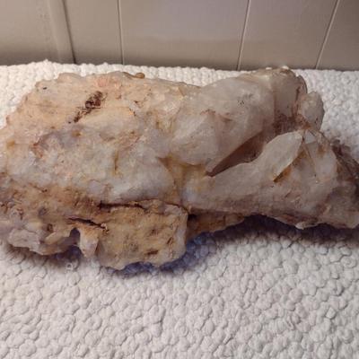 Large Mineral Quartz Cluster- Approx 13 3/4" Long