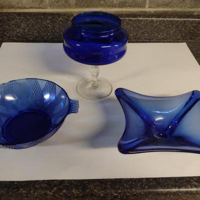 Collection of Cobalt/Blue Glass Pieces