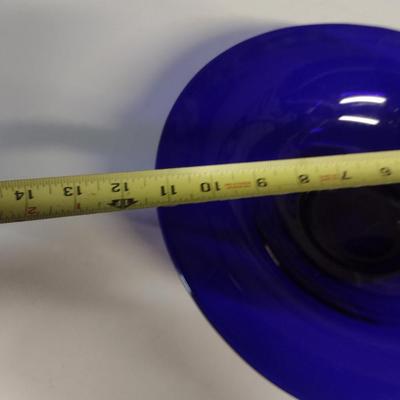 Cobalt Art Glass Bowl- Approx 11 1/4" in Diameter