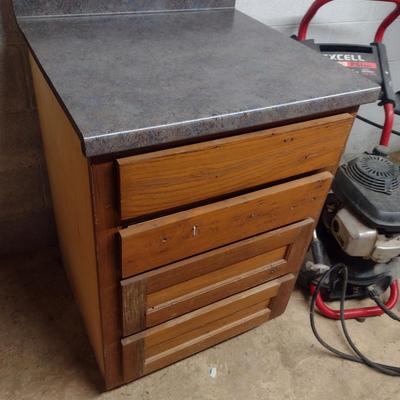 Four Drawer Work Cabinet with Countertop
