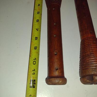 Three Wooden Antique Textile Bobbins/Spools
