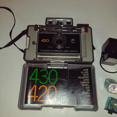 Vintage Polaroid 420 Camera with Accessories