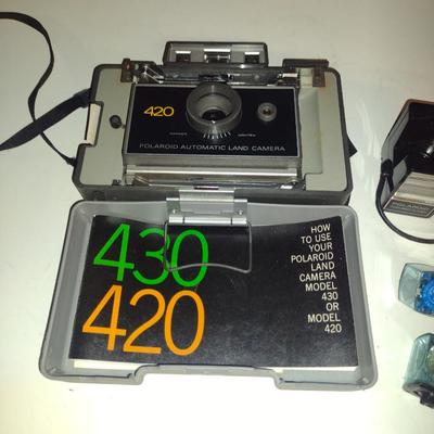 Vintage Polaroid 420 Camera with Accessories