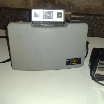 Vintage Polaroid 420 Camera with Accessories