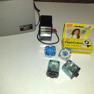 Vintage Polaroid 420 Camera with Accessories