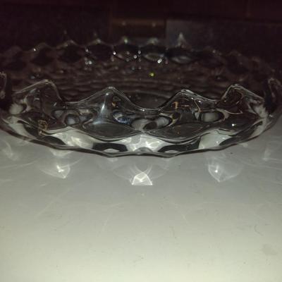 Pair of Vintage Fostoria American Clear Cake Plates/ Platters