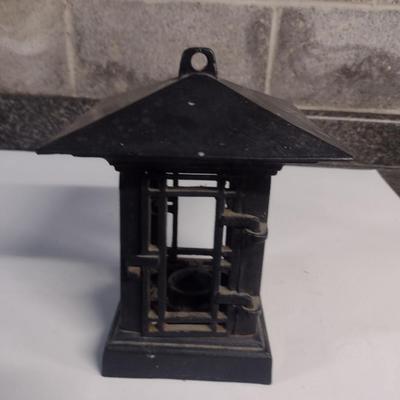 Cast Metal Hanging Candle Holder