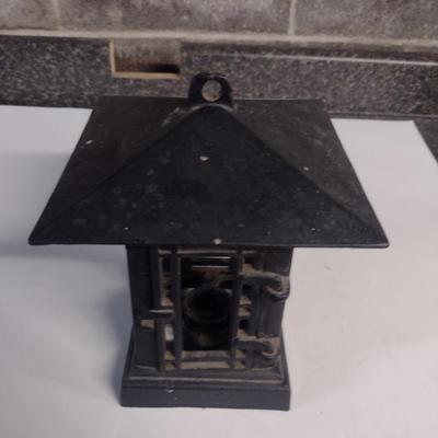 Cast Metal Hanging Candle Holder