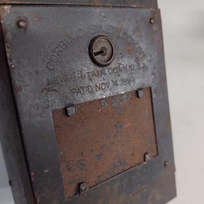Pair of Vintage Collectibles- Metal Bank and Flashlight