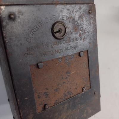 Pair of Vintage Collectibles- Metal Bank and Flashlight
