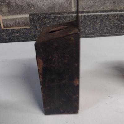 Pair of Vintage Collectibles- Metal Bank and Flashlight