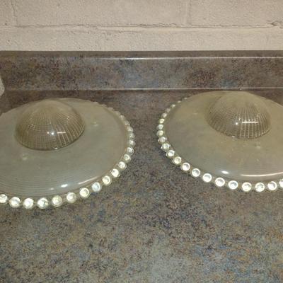 Pair of Glass Art Deco Light Shades