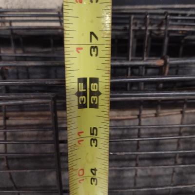 Pair of Metal Dog Crates with Bottom Pan Insert- Approx 24" x 36"